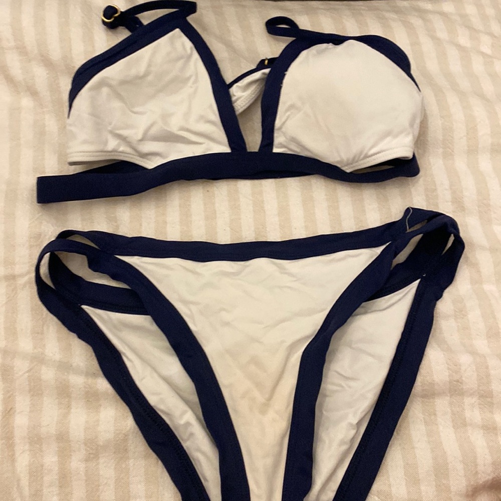 L space white bikini